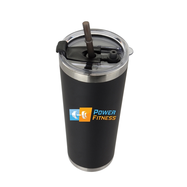 20 oz. Stainless Steel Tumbler with Straw - 20 oz. Stainless Steel Tumbler with Straw - Image 1 of 5