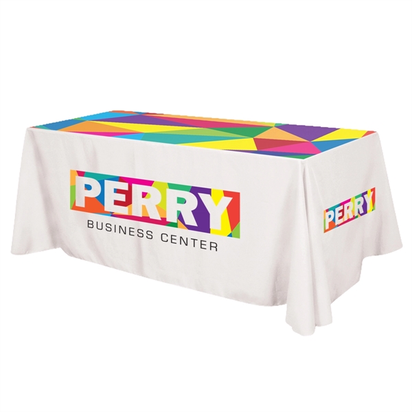 Flat All Over Dye Sub Table Cover - 3-sided, fits 8' table - Flat All Over Dye Sub Table Cover - 3-sided, fits 8' table - Image 0 of 0