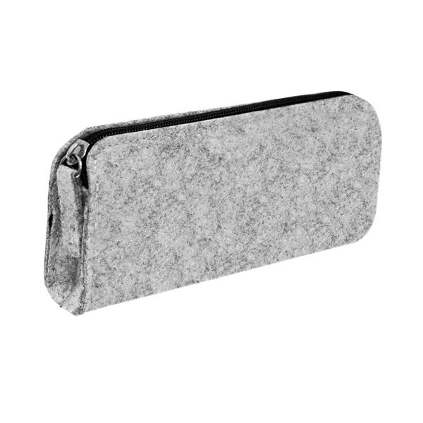 Flat Style Felt Pencil Pouch Bag With Zipper - Flat Style Felt Pencil Pouch Bag With Zipper - Image 1 of 2