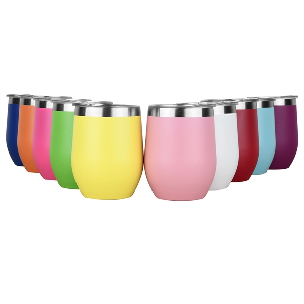 12 Oz. Stainless Steel U Style Wine Tumbler - 12 Oz. Stainless Steel U Style Wine Tumbler - Image 22 of 25