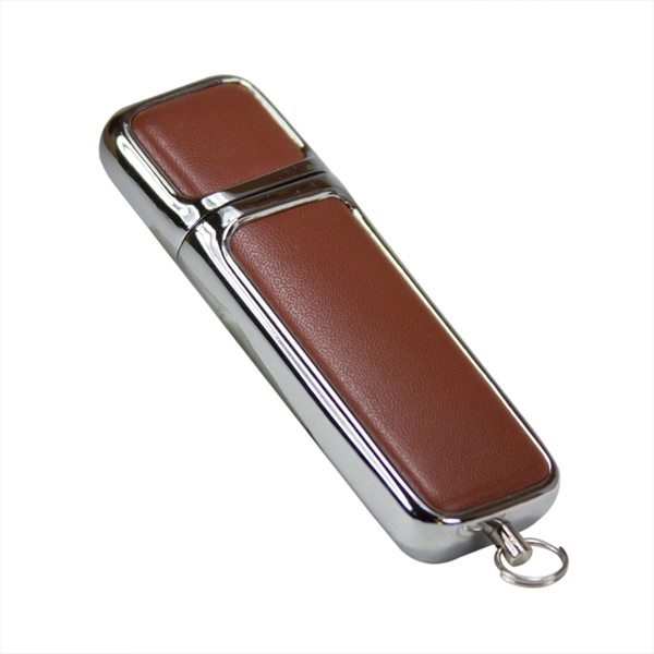 Flat Leather USB Flash Drive - Flat Leather USB Flash Drive - Image 1 of 4