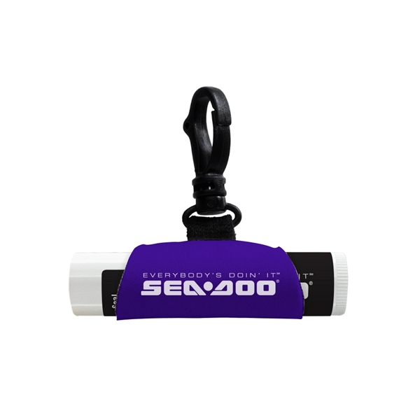Neoprene Lip Balm Sleeve Pocket with SPF 15 Lip Balm - Neoprene Lip Balm Sleeve Pocket with SPF 15 Lip Balm - Image 4 of 7