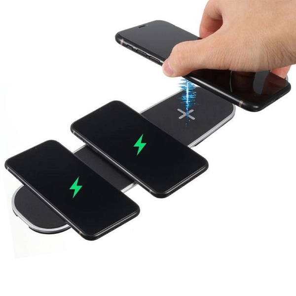 3 in 1 Dual USB 5W Qi Wireless Charger - 3 in 1 Dual USB 5W Qi Wireless Charger - Image 3 of 3