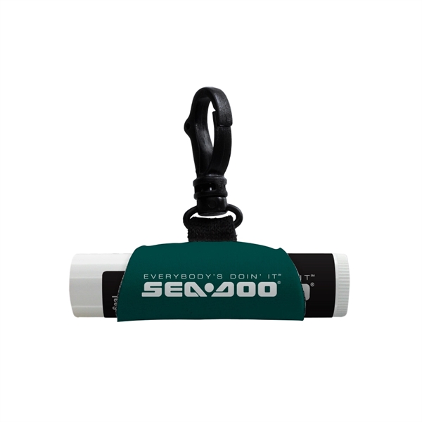 Neoprene Lip Balm Sleeve Pocket with SPF 15 Lip Balm