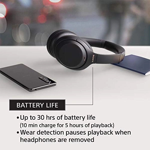 Sony WH-1000XM4 Wireless Overhead Headphones -Silver - Sony WH-1000XM4 Wireless Overhead Headphones -Silver - Image 4 of 4