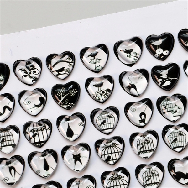 1 4/5 " Heart Crystal Glass Fridge Magnets - 1 4/5 " Heart Crystal Glass Fridge Magnets - Image 1 of 2