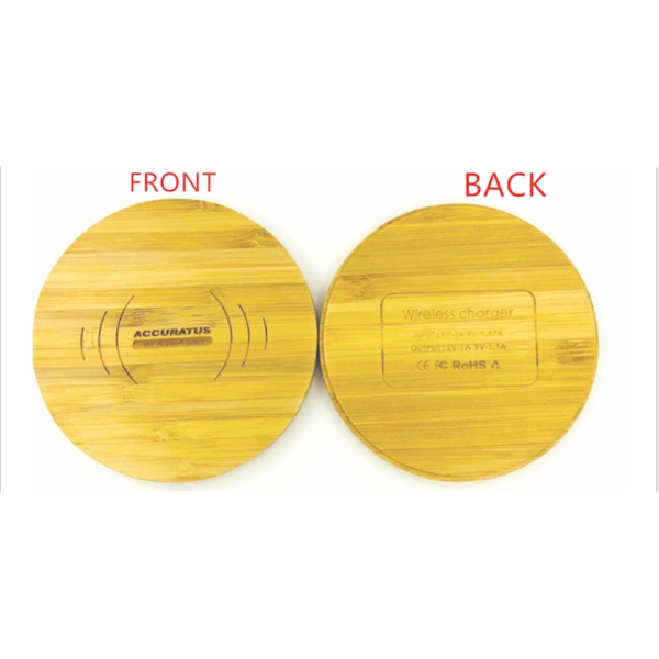 Honest Bamboo Wireless Charger Qi Charging Pad - Honest Bamboo Wireless Charger Qi Charging Pad - Image 3 of 8