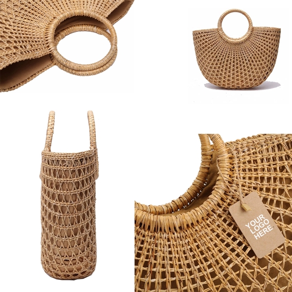 Retro Rattan Tote Bag - Retro Rattan Tote Bag - Image 3 of 4