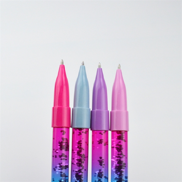 Glitter Liquid Sand Bling Rainbow Dynamic Crystal Ball Pen - Glitter Liquid Sand Bling Rainbow Dynamic Crystal Ball Pen - Image 2 of 2