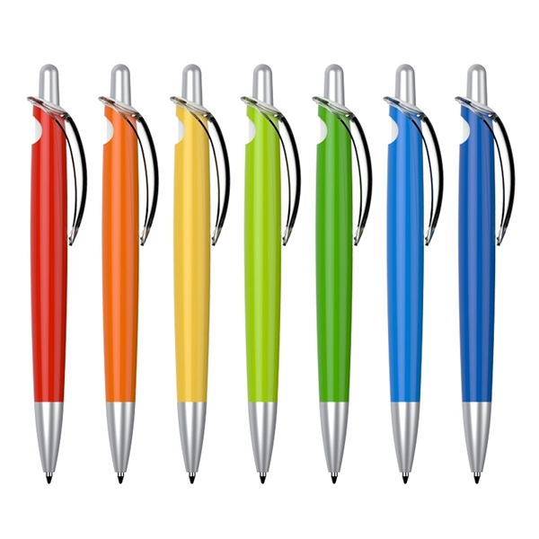 Plastic Pen with Transparent Clip - Plastic Pen with Transparent Clip - Image 2 of 3