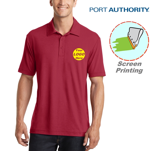 Port Authority Cotton Touch Performance Polo w/ Screen Print - Port Authority Cotton Touch Performance Polo w/ Screen Print - Image 0 of 14