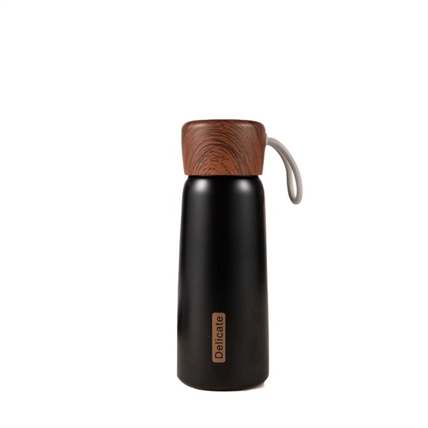 14 OZ. Stainless Steel Vacuum Cup with Wood Grain Lid - 14 OZ. Stainless Steel Vacuum Cup with Wood Grain Lid - Image 5 of 5