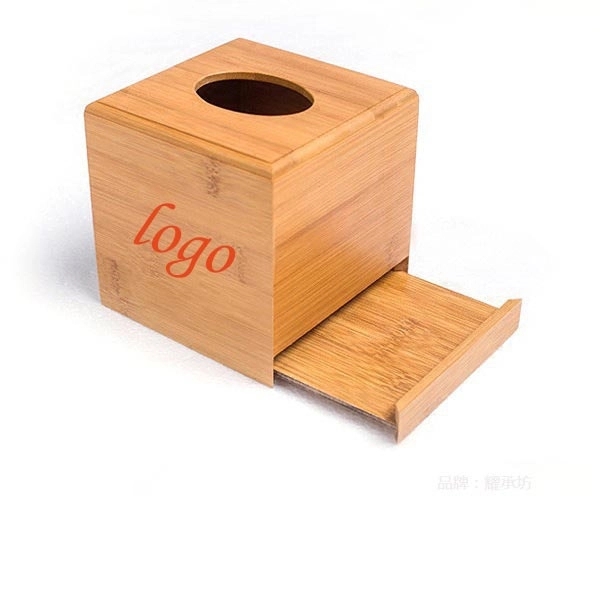 Bamboo Tissue Box Holder Plum Grove