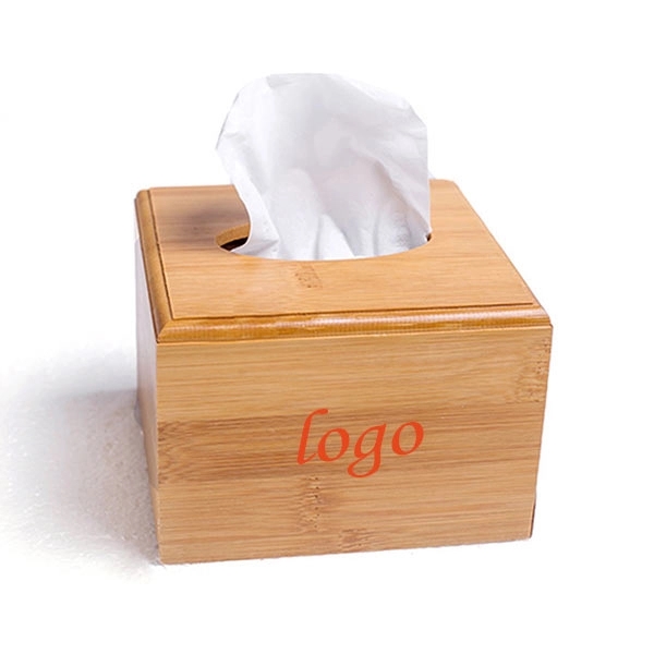 Bamboo Tissue Box Holder Plum Grove