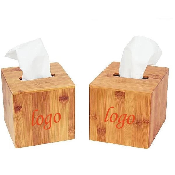 Bamboo Tissue Box Holder Plum Grove