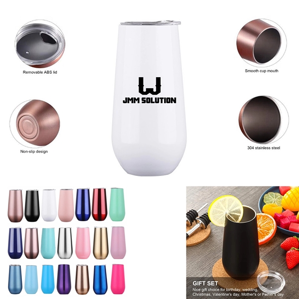 6 Oz. Stemless Champagne Flutes Double-insulated Tumbler - 6 Oz. Stemless Champagne Flutes Double-insulated Tumbler - Image 0 of 0