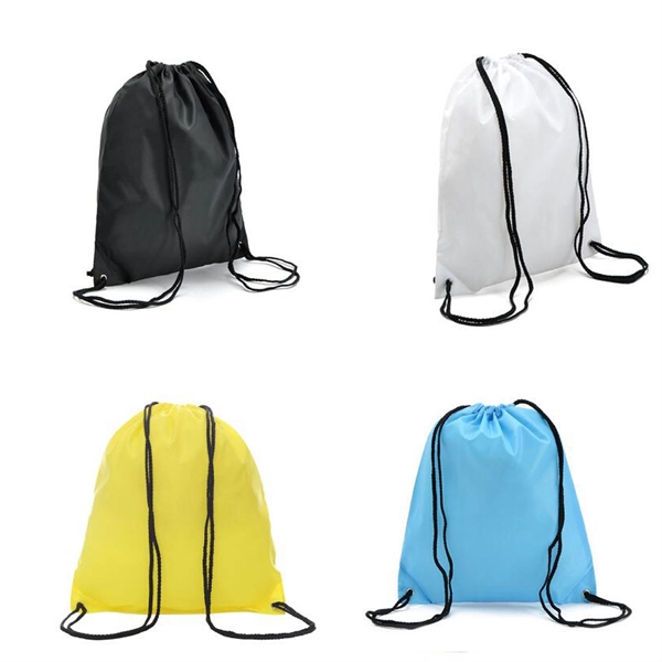 210D Nylon Drawstring Backpack - 210D Nylon Drawstring Backpack - Image 3 of 8