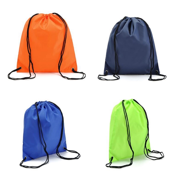 210D Nylon Drawstring Backpack - 210D Nylon Drawstring Backpack - Image 4 of 8