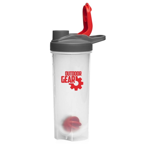 24 oz. Plastic Shaker Bottles With Mixer