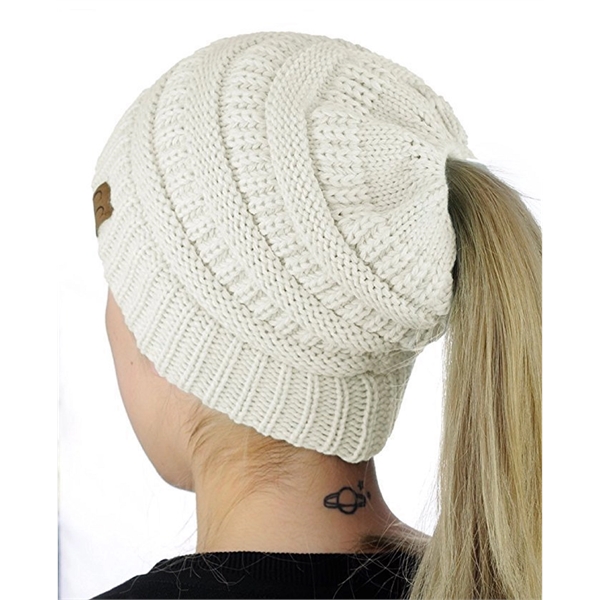 Winter Ponytail Beanie - Winter Ponytail Beanie - Image 7 of 8