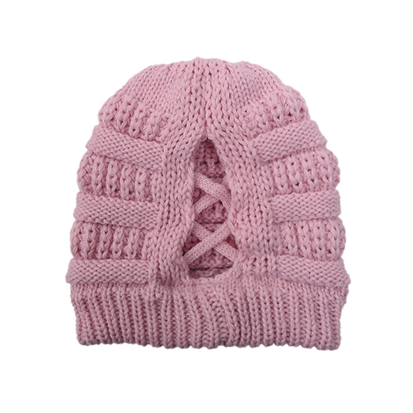 Winter Knitted Ponytail Beanie Hat - Winter Knitted Ponytail Beanie Hat - Image 26 of 30