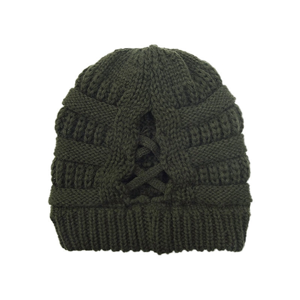Winter Knitted Ponytail Beanie Hat - Winter Knitted Ponytail Beanie Hat - Image 27 of 30