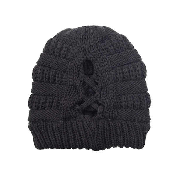 Winter Knitted Ponytail Beanie Hat - Winter Knitted Ponytail Beanie Hat - Image 29 of 30