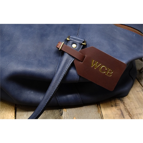 Leather Luggage Tag - Leather Luggage Tag - Image 3 of 5