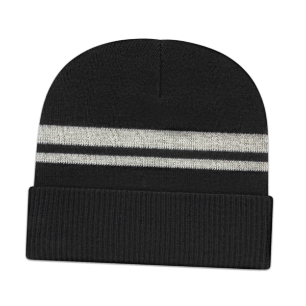 Reflective Knit Toque with Cuff - Reflective Knit Toque with Cuff - Image 2 of 4