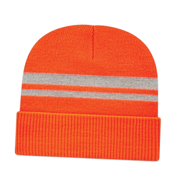 Reflective Knit Toque with Cuff - Reflective Knit Toque with Cuff - Image 3 of 4