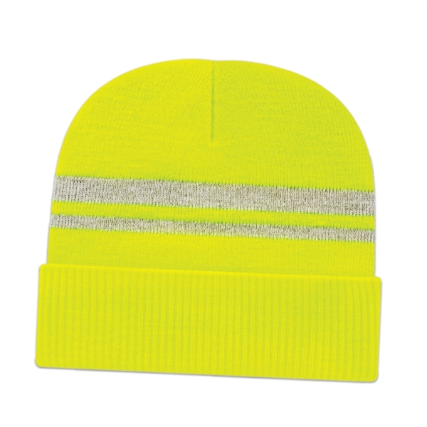 Reflective Knit Toque with Cuff - Reflective Knit Toque with Cuff - Image 4 of 4