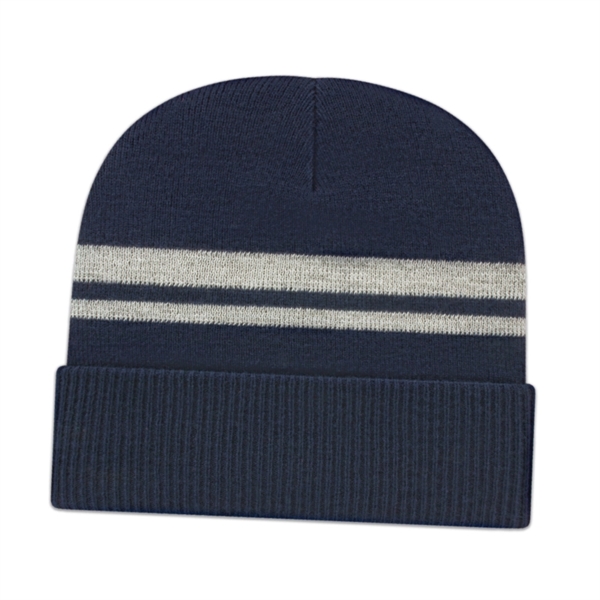 Reflective Knit Toque with Cuff - Reflective Knit Toque with Cuff - Image 1 of 4
