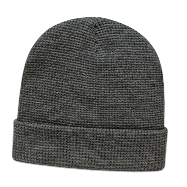Waffle Knit Toque with Cuff - Waffle Knit Toque with Cuff - Image 3 of 4