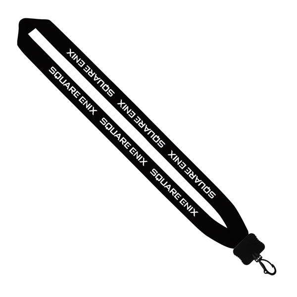 1" Cotton Lanyard with Plastic Clamshell & Swivel Snap Hook