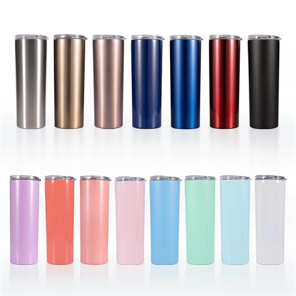 20 oz Skinny Straight Wine Tumbler With Lid - 20 oz Skinny Straight Wine Tumbler With Lid - Image 0 of 19
