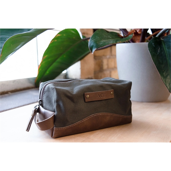 Canvas and Leather Dopp Kit. Logo or Monogram. USA Made. - Canvas and Leather Dopp Kit. Logo or Monogram. USA Made. - Image 11 of 11