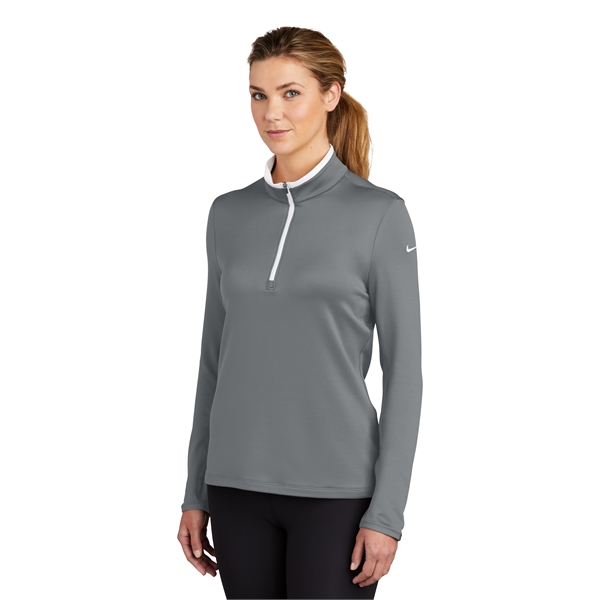 Nike Ladies Dri-FIT Stretch 1/2-Zip Cover-Up 7.6 oz. Jacket - Nike Ladies Dri-FIT Stretch 1/2-Zip Cover-Up 7.6 oz. Jacket - Image 3 of 11