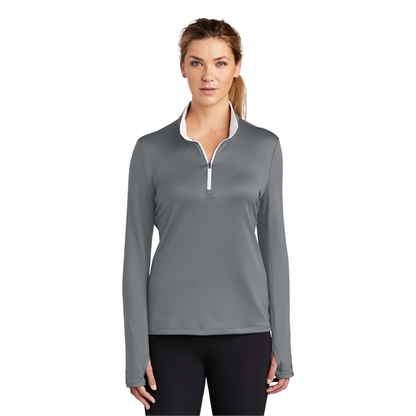 Nike Ladies Dri-FIT Stretch 1/2-Zip Cover-Up 7.6 oz. Jacket - Nike Ladies Dri-FIT Stretch 1/2-Zip Cover-Up 7.6 oz. Jacket - Image 5 of 11