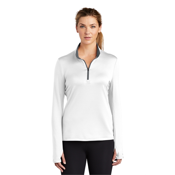 Nike Ladies Dri-FIT Stretch 1/2-Zip Cover-Up 7.6 oz. Jacket - Nike Ladies Dri-FIT Stretch 1/2-Zip Cover-Up 7.6 oz. Jacket - Image 9 of 11