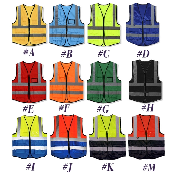 Reflective Safety Vest with Pouch - Reflective Safety Vest with Pouch - Image 1 of 3