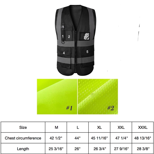 Reflective Safety Vest with Pouch - Reflective Safety Vest with Pouch - Image 3 of 3