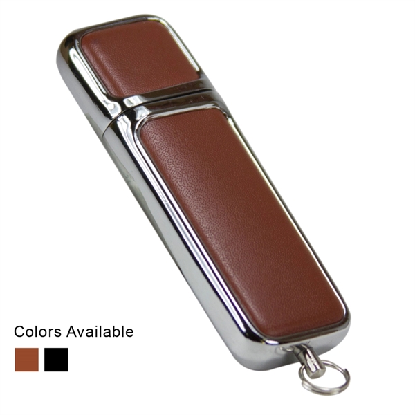 Flat Leather USB Flash Drive - Flat Leather USB Flash Drive - Image 0 of 4