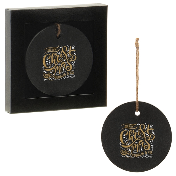 Slate Holiday Christmas Tree Ornament - Slate Holiday Christmas Tree Ornament - Image 1 of 2