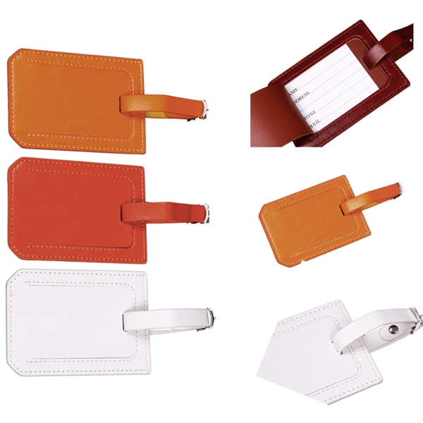 Faux Leather Luggage Bag Case Tags Card Holders - Faux Leather Luggage Bag Case Tags Card Holders - Image 1 of 1