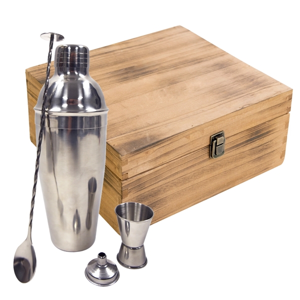 25 Oz. Stainless Steel Cocktail Gift Set - 25 Oz. Stainless Steel Cocktail Gift Set - Image 1 of 1