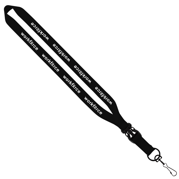 3/4" Polyester Lanyard with Metal Crimp & Swivel Snap Hook - 3/4" Polyester Lanyard with Metal Crimp & Swivel Snap Hook - Image 0 of 0