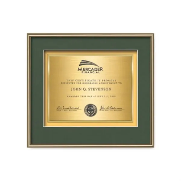Custom Fenestra Certificate TexEtch - Gold