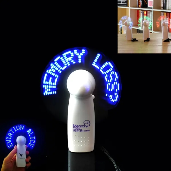 Handheld Fan With LED Custom Message - Handheld Fan With LED Custom Message - Image 0 of 0
