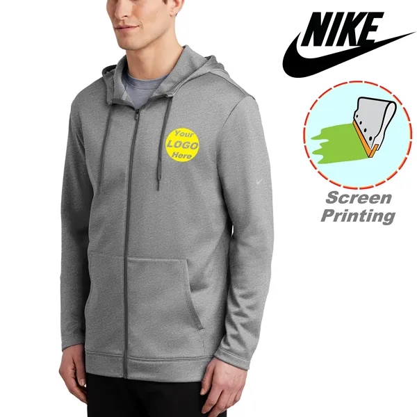 Nike Therma-FIT Full-Zip Fleece Hoodies w/ Screen Print 7 oz