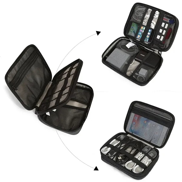 Portable Double Layer Electronic Accessories Cable Organizer - Portable Double Layer Electronic Accessories Cable Organizer - Image 2 of 4